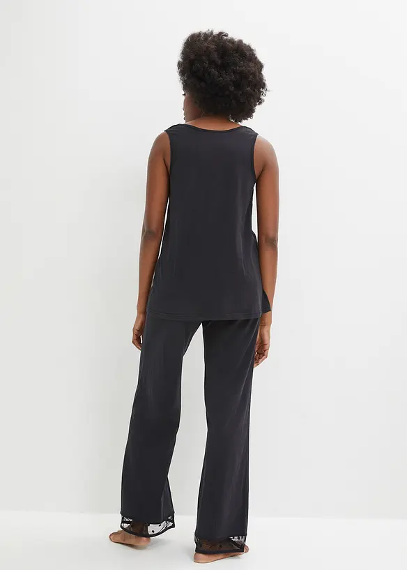 Pyjama &agrave; empi&egrave;cement en dentelle, bonprix