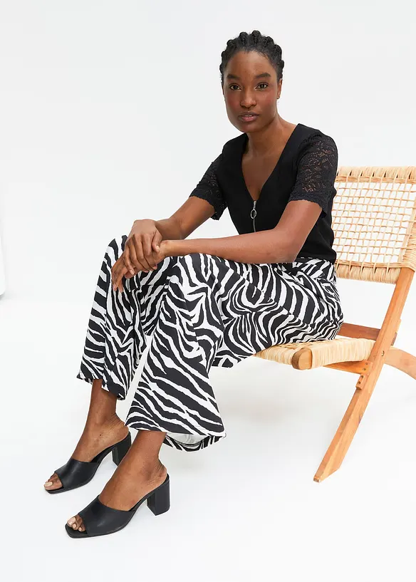 T-shirt en coton côtelé, bonprix