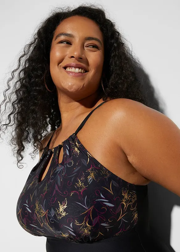 Élégant maillot 1 pièce sculptant, maintien modéré, bonprix