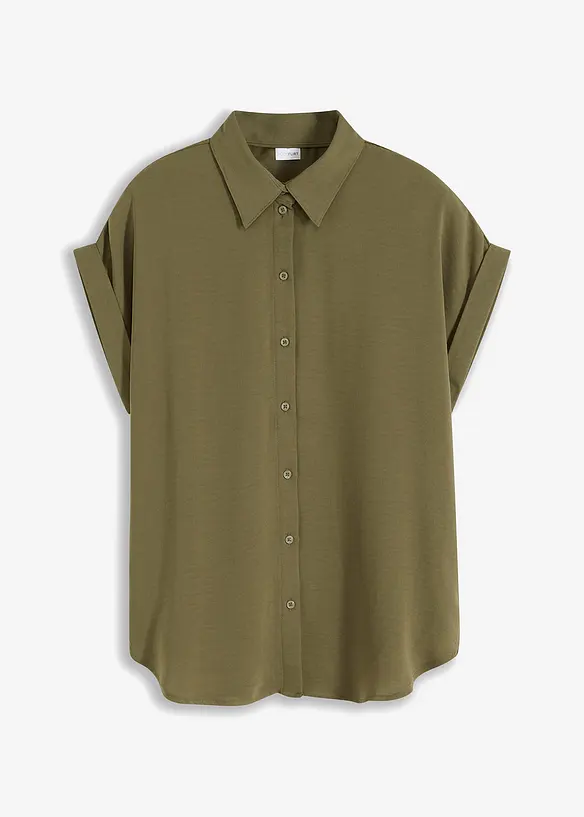 Chemisier manches courtes avec polyester recyclé, bonprix
