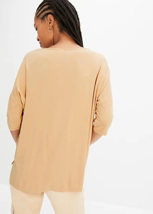 T-shirt boxy en viscose extensible, bonprix