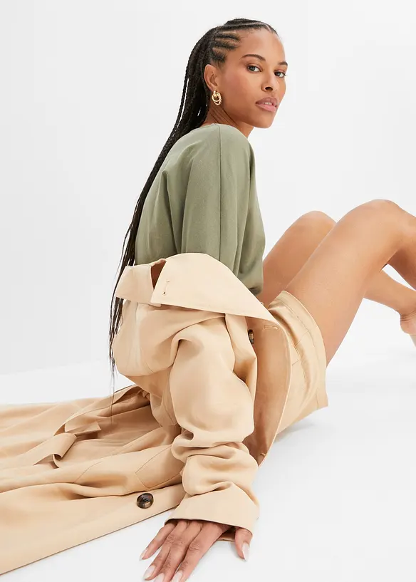 T-shirt manches 3/4 en coton, bonprix