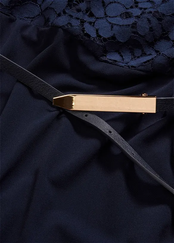 Robe longue de soirée avec ceinture (Ens. 2 pces.), bonprix