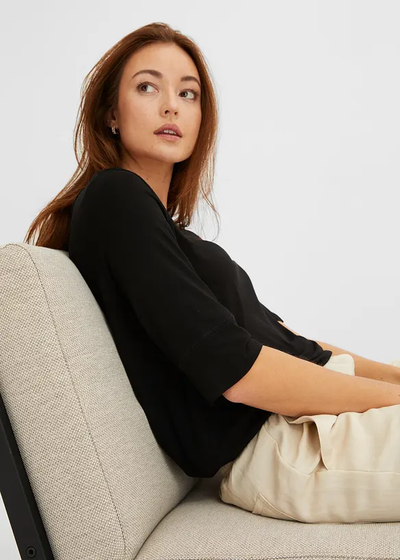 T-shirt doux en viscose extensible, bonprix