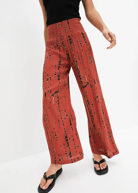 Pantalon palazzo en viscose fluide, bonprix