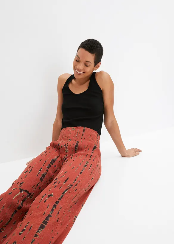 Pantalon palazzo en viscose fluide, bonprix