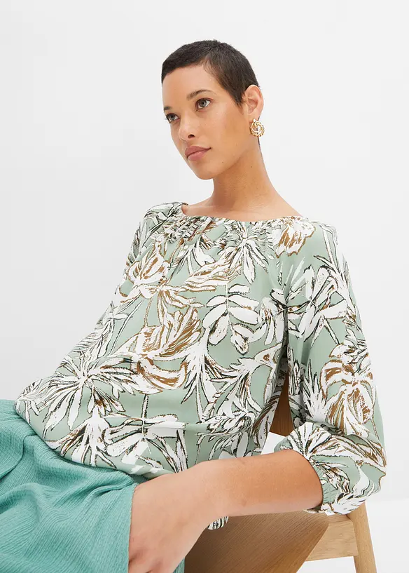 Blouse imprimée en viscose fluide, bonprix