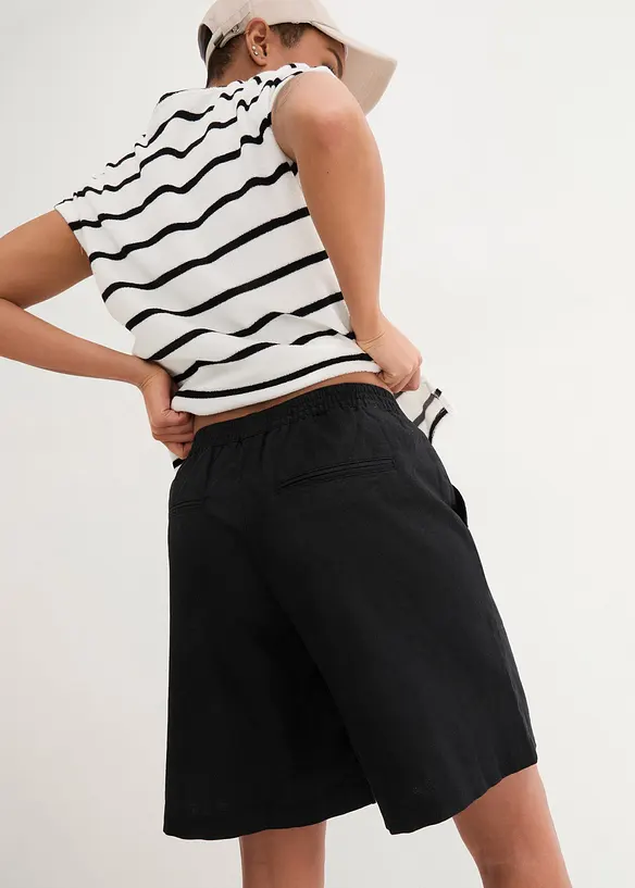 Bermuda en mélange lin et coton, bonprix