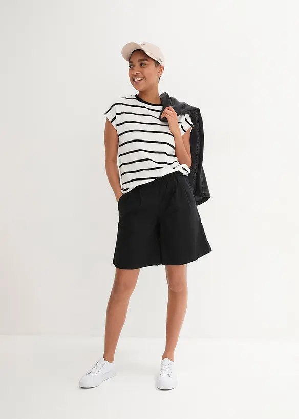 Bermuda en mélange lin et coton, bonprix