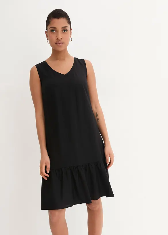 Robe trap&egrave;ze en viscose longueur genou, bonprix