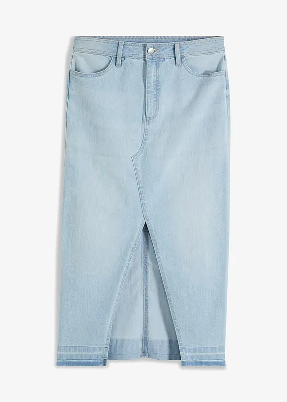 Jupe en jean fendue devant, bonprix