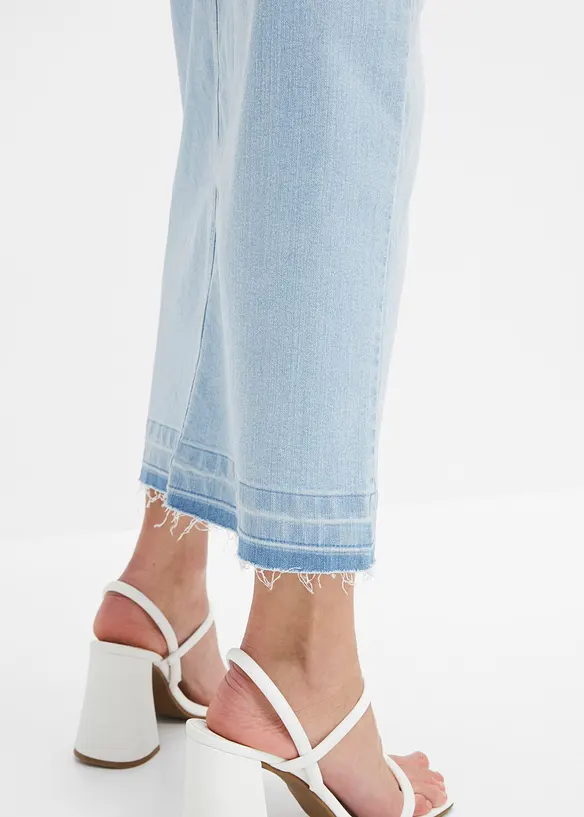 Jupe en jean fendue devant, bonprix