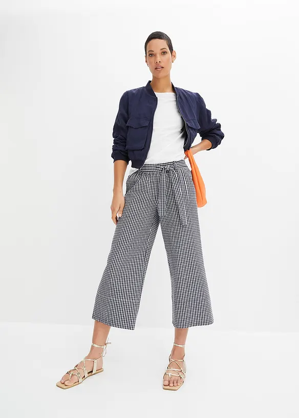 Pantalon &agrave; imprim&eacute; Vichy, bonprix