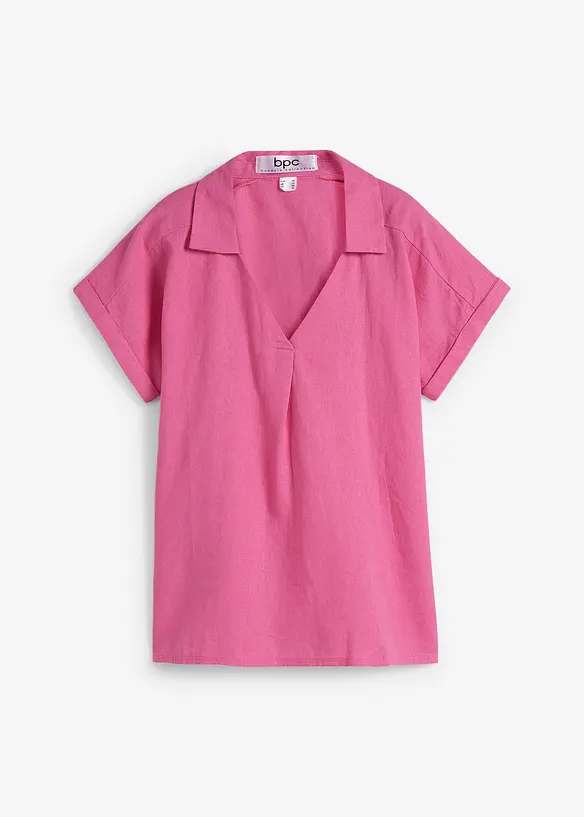 Blouse longue et légère en lin mélangé, bonprix