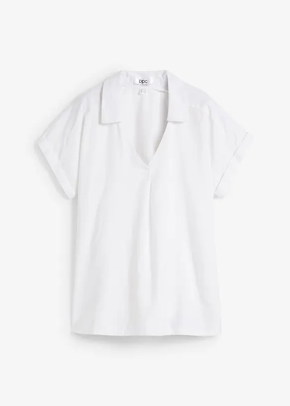 Blouse longue et légère en lin mélangé, bonprix