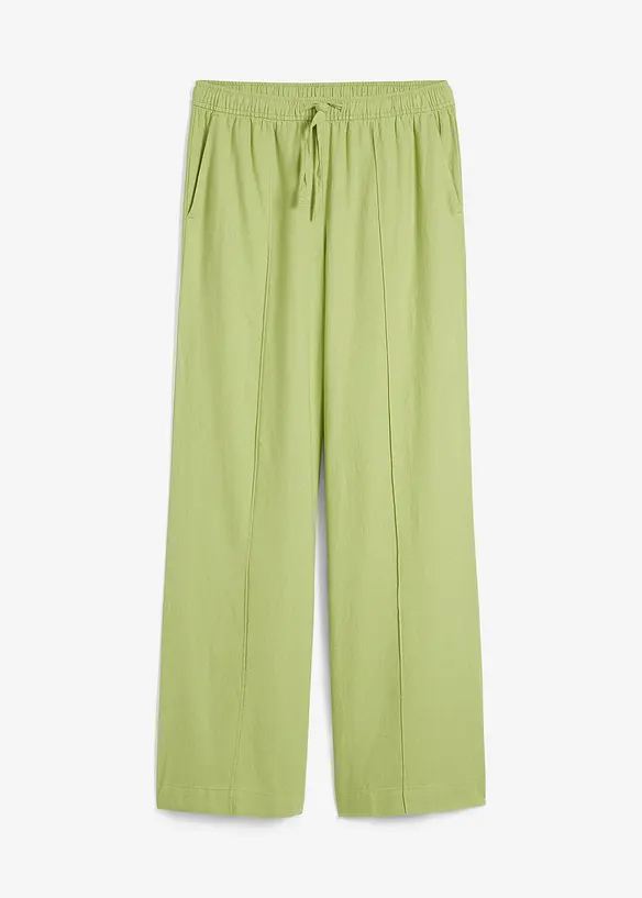 Pantalon palazzo en lin et viscose, bonprix