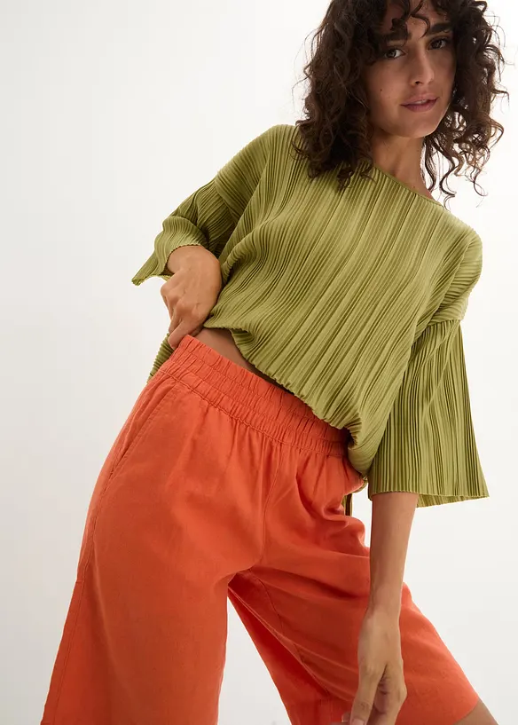 Bermuda en mélange lin et viscose, bonprix