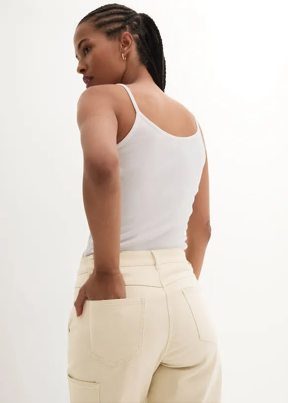 Bermuda en coton, longueur genou, détails utilitaires, bonprix