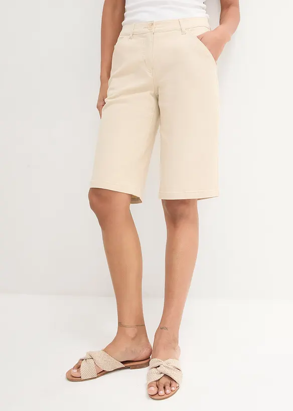 Bermuda en coton, longueur genou, détails utilitaires, bonprix