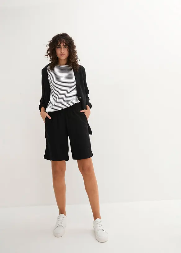 Bermuda en m&eacute;lange lin et viscose, bonprix