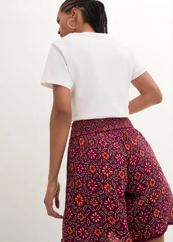 Short imprimé avec taille élastiquée, bonprix