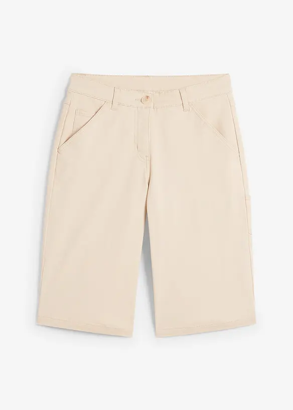 Bermuda en coton, longueur genou, détails utilitaires, bonprix