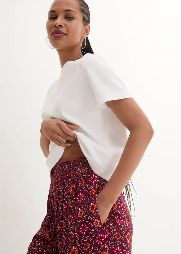 Short imprimé avec taille élastiquée, bonprix