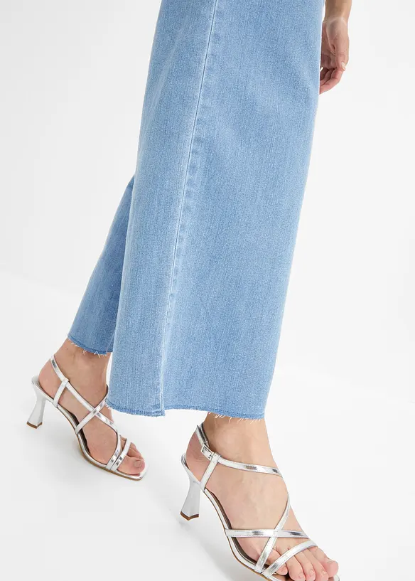 Jean large, taille haute, raccourci, bonprix