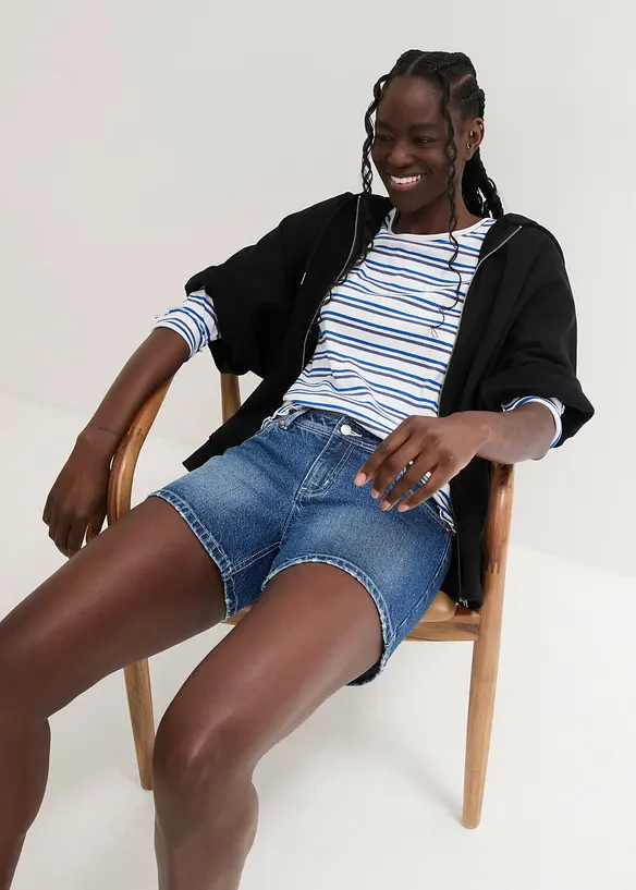 Short en jean, taille mi-haute, bonprix