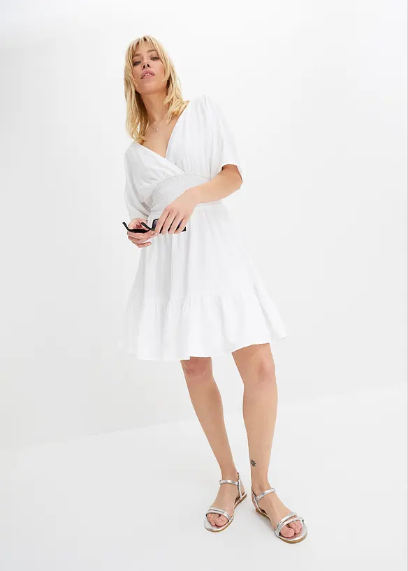 Robe à empiècement smocké, bonprix