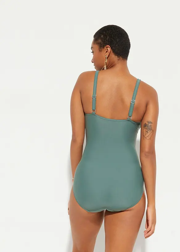 Maillot 1 pièce sculptant style croisé, maintien modéré, bonprix