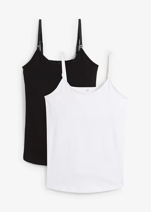 Lot de 2 débardeurs de grossesse et d'allaitement, bonprix