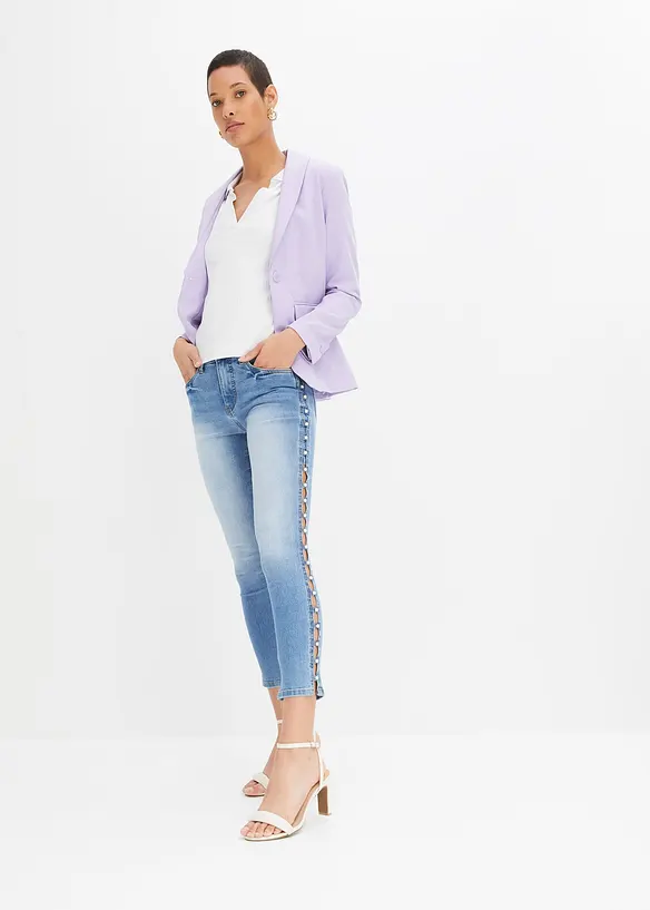 Jean skinny taille mi-haute, extensible, bonprix