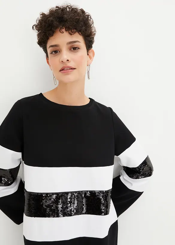 Robe en maille milano à sequins, bonprix