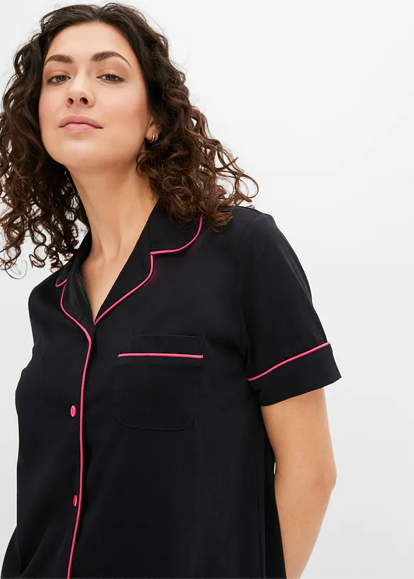 Pyjashort avec chemise boutonn&eacute;e, bonprix