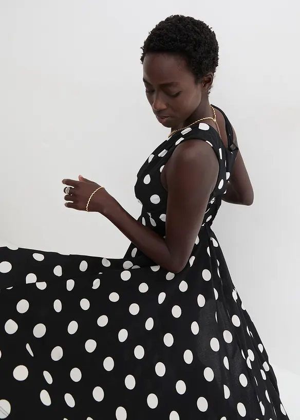 Robe en jersey à pois, bonprix