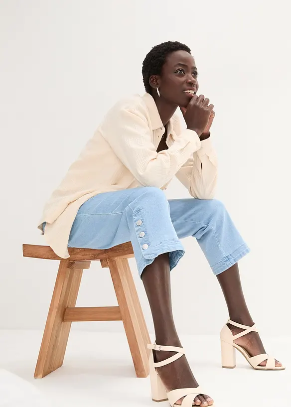 Jean corsaire, taille mi-haute, bonprix