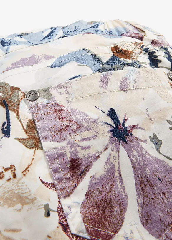 Pantalon extensible imprimé fleurs, bonprix