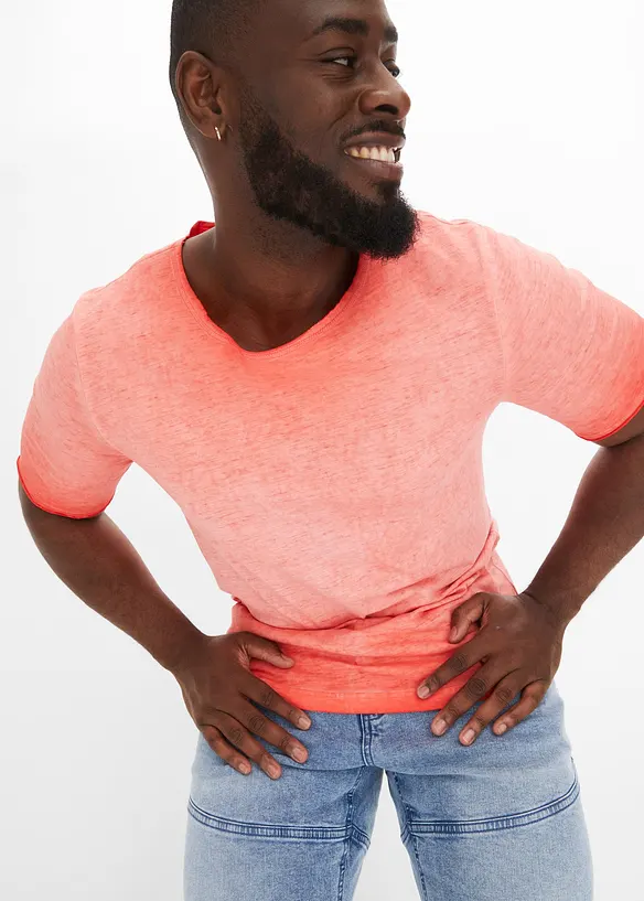 T-shirt 100% coton, aspect délavé, bonprix