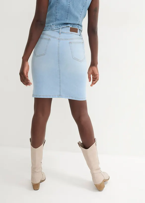 Jupe en jean extensible, bonprix