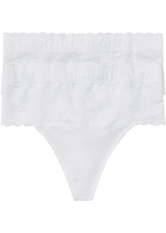 Lot de 2 strings sculptants, maintien modéré, bonprix