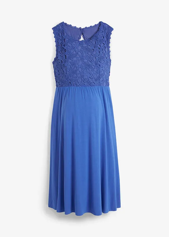 Robe de grossesse en jersey avec empi&egrave;cement dentelle, bonprix