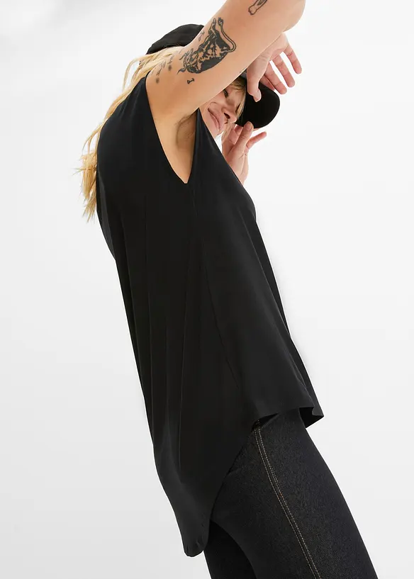 T-shirt plus long derrière en viscose fluide, bonprix