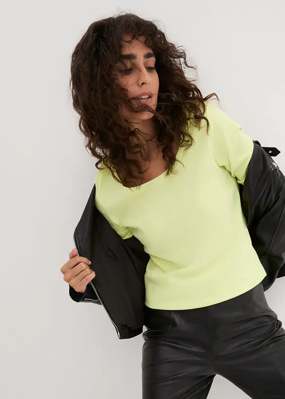 T-shirt manches longues 100% coton, bonprix