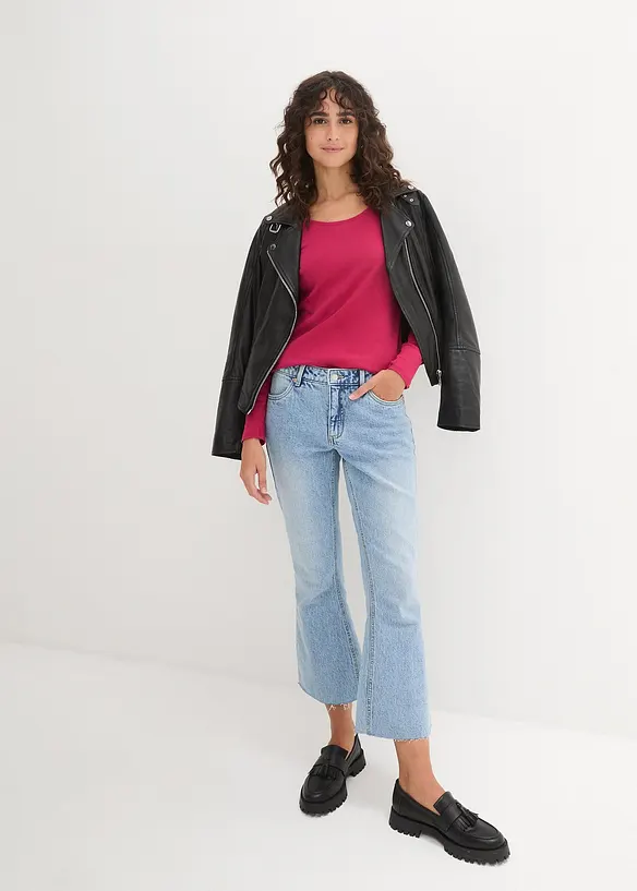 T-shirt manches longues 100% coton, bonprix