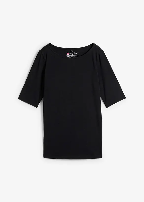 T-shirt à encolure bateau, bonprix