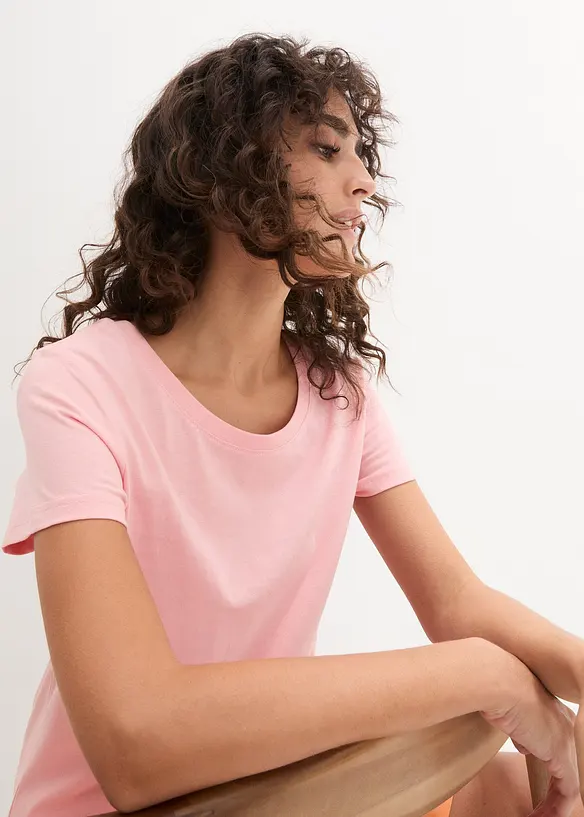 Lot de 5 T-shirts col rond, bonprix