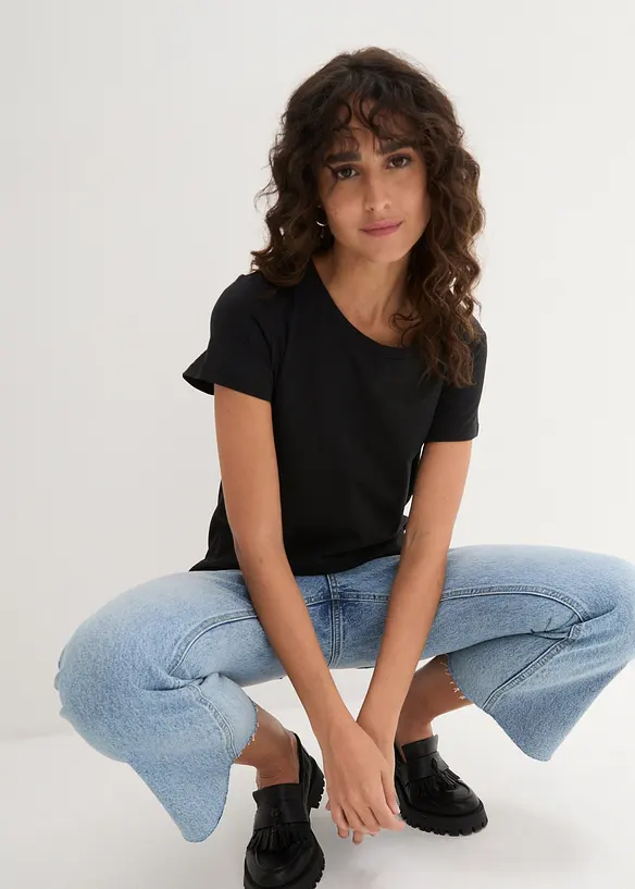 Lot de 5 T-shirts col rond, bonprix