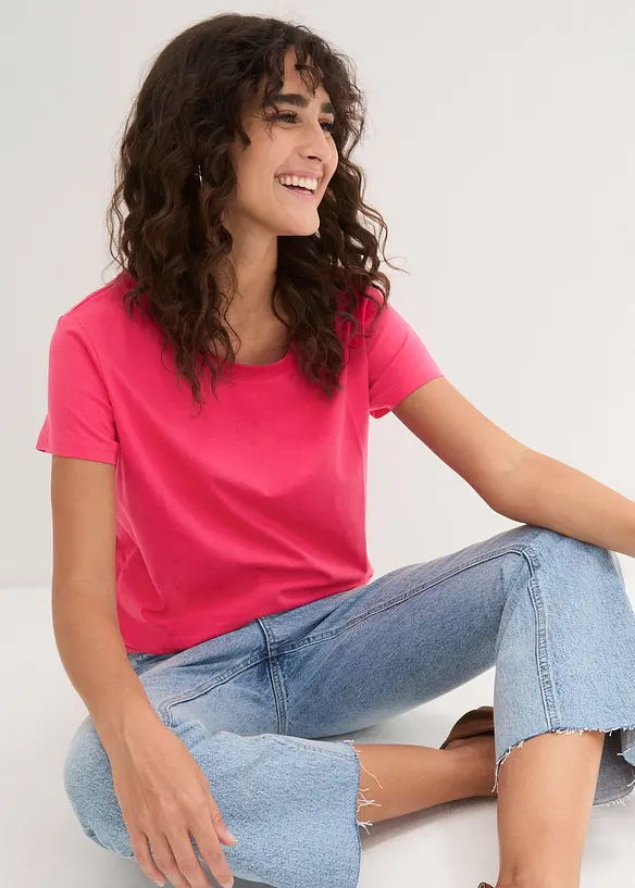 Lot de 5 T-shirts col rond, bonprix