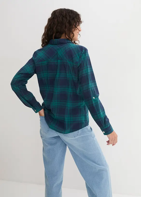 Chemisier à carreaux 100% coton, bonprix